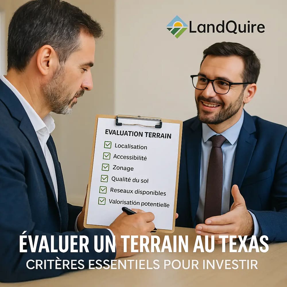 Avalie o investimento no terreno no Texas com um especialista da LandQuire em um escritório profissional
