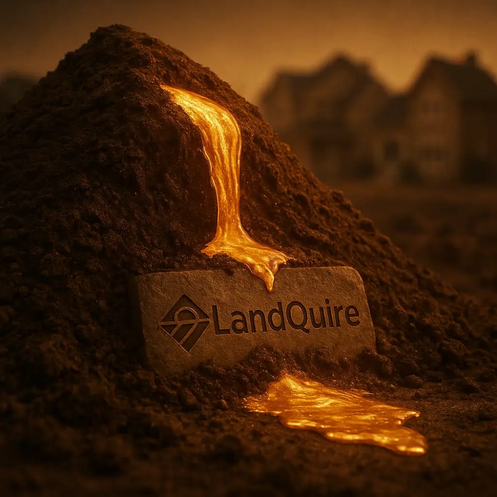 Desenvolvimento de propriedades nos Estados Unidos: a terra se transforma em ouro com o LandQuire, gravado em uma pedra