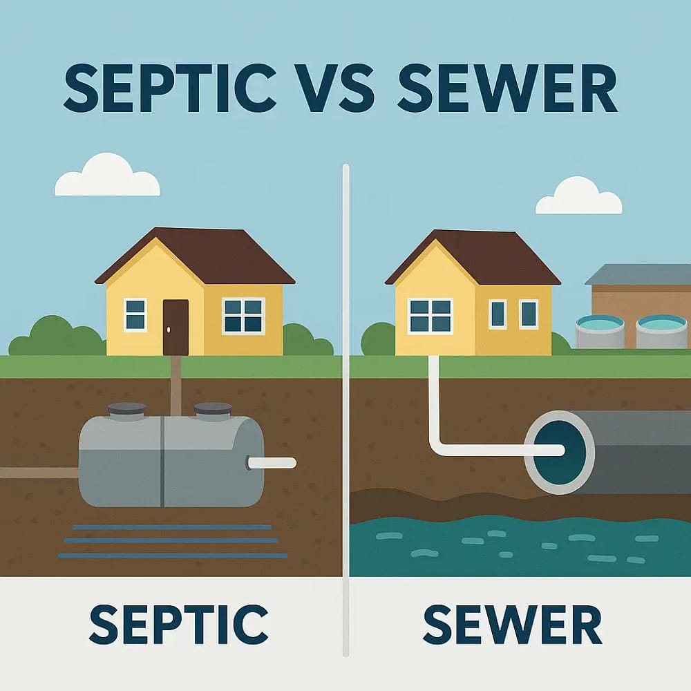 septic vs sewer Texas – comparaison entre fosse septique et tout-à-l’égout dans un projet foncier