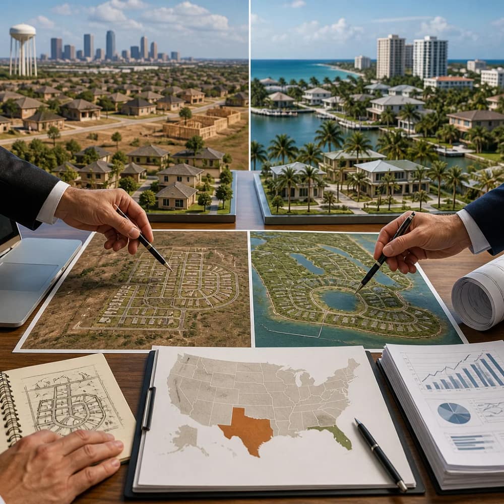 A Comparison of Texas and Florida in Terms of Residential Subdivisions