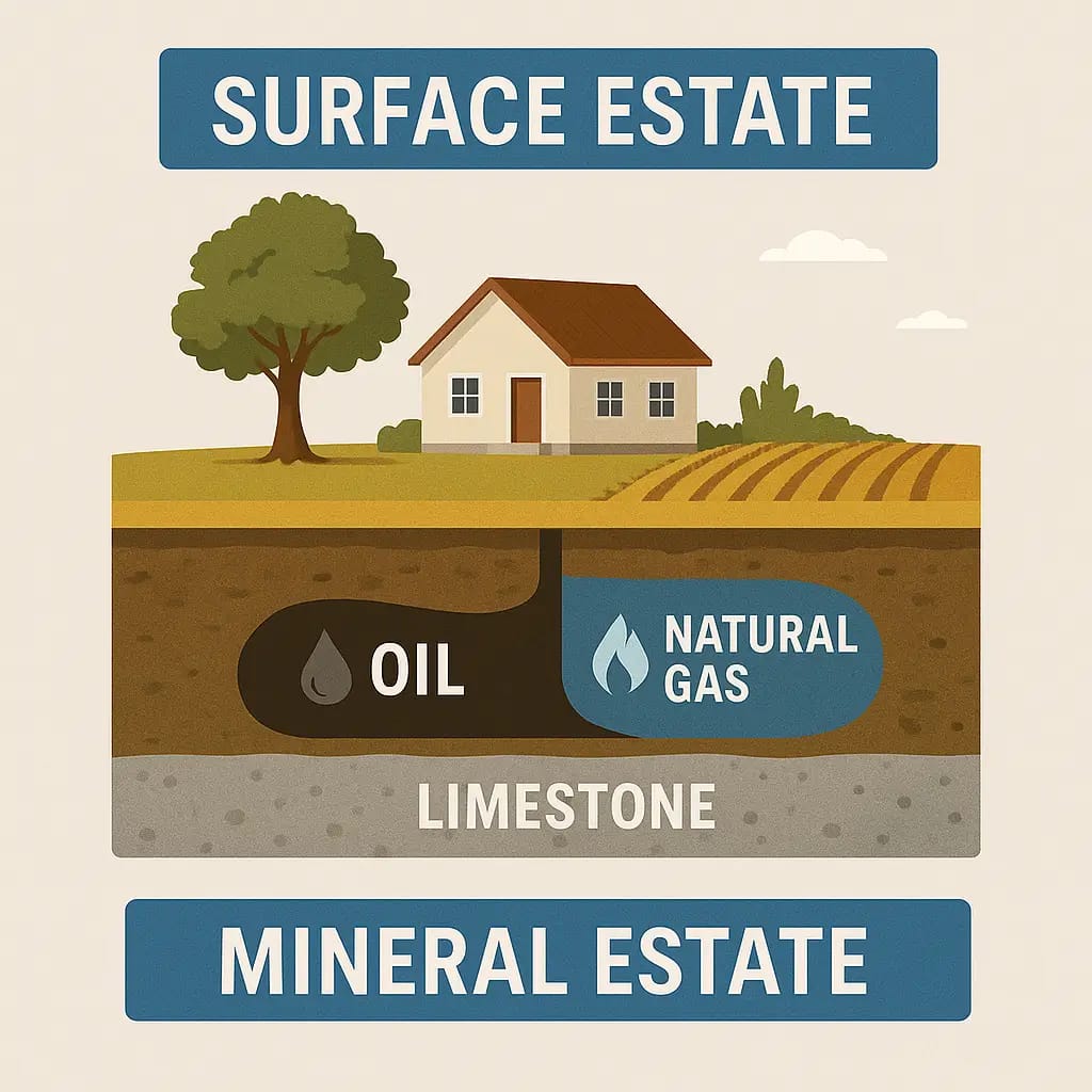 Patrimônio de superfície do Texas versus patrimônio mineral