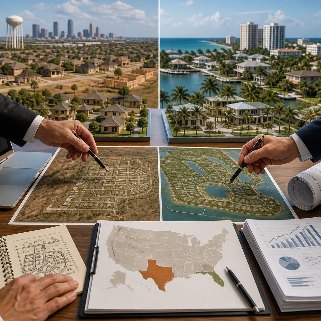 A Comparison of Texas and Florida in Terms of Residential Subdivisions